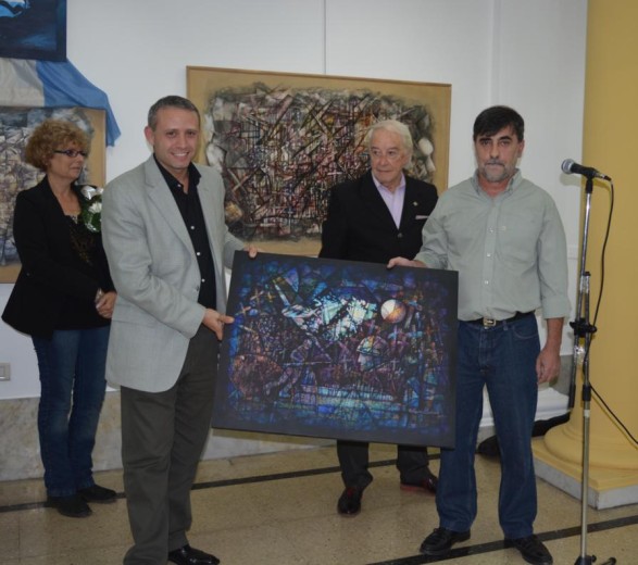 El Ing. Sebastián Blasco, Oscar Veloso y Marcelo Prudente durante la inauguración